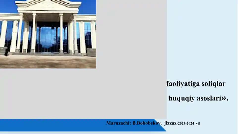 Biznes faoliyati gasoliqlar orqali ta'sir qilishning huquqiy asoslari