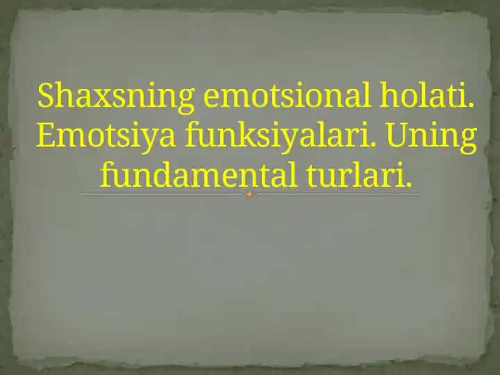 Emotsiya funksiyalari