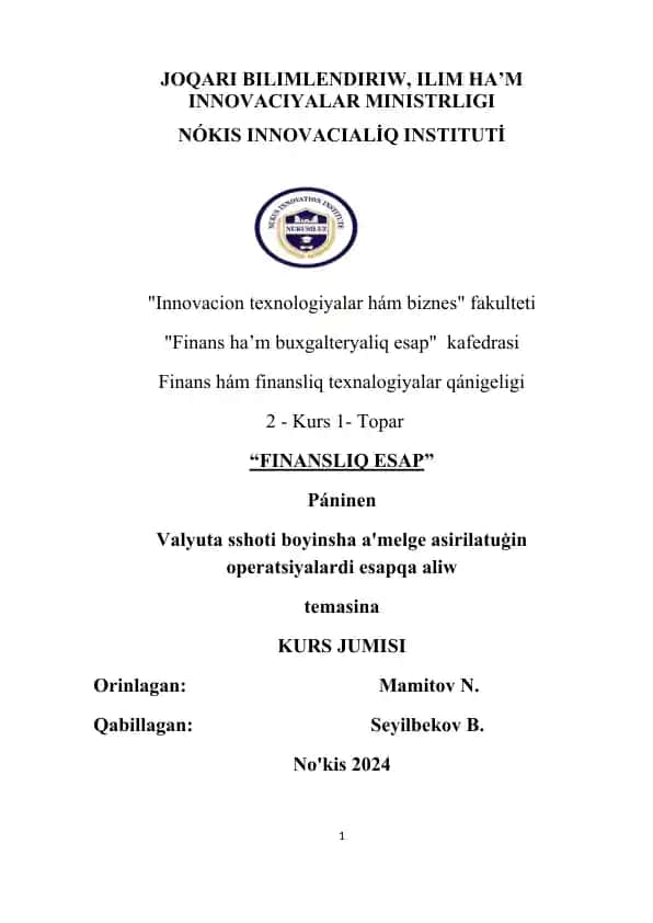 Finansliq esap