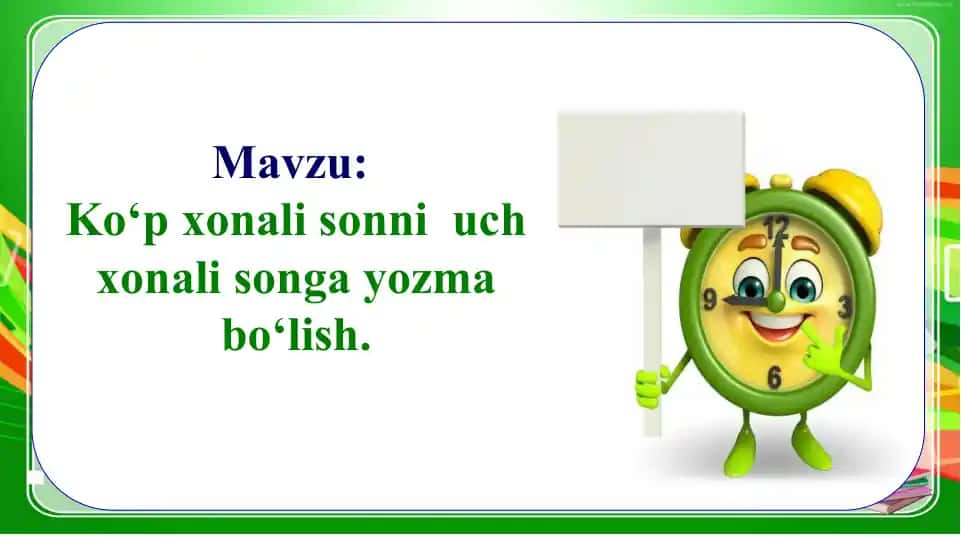 Ko‘p xonali sonni uch xonali songa bo‘lish