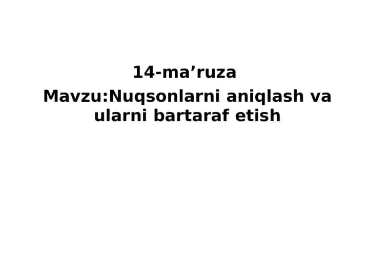 Kiyim nuqsonlarni aniqlash va ularni bartaraf etish