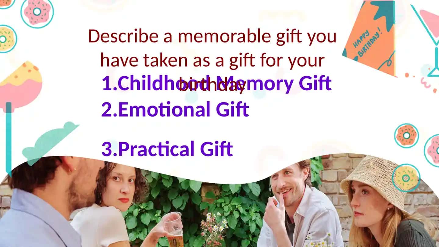Describe a memorable gift you have taken as a gift for your birthday