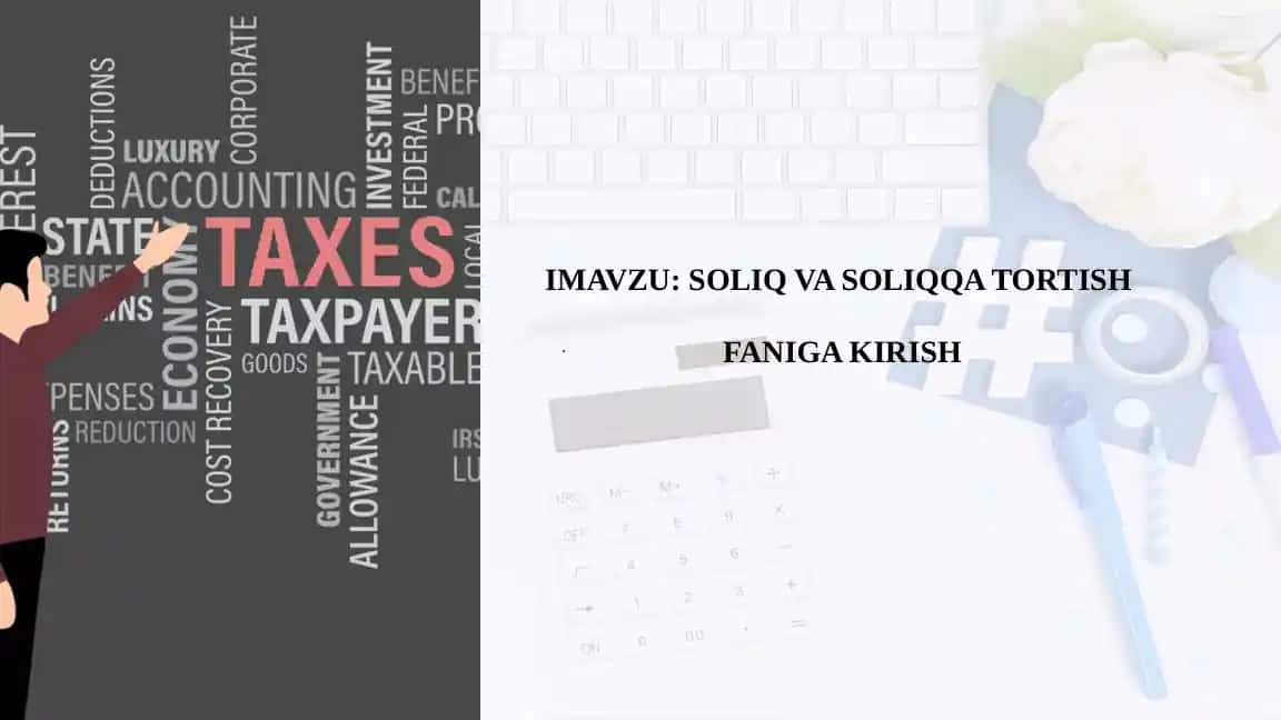 SOLIQ VA SOLIQQA TORTISH FANIGA KIRISH