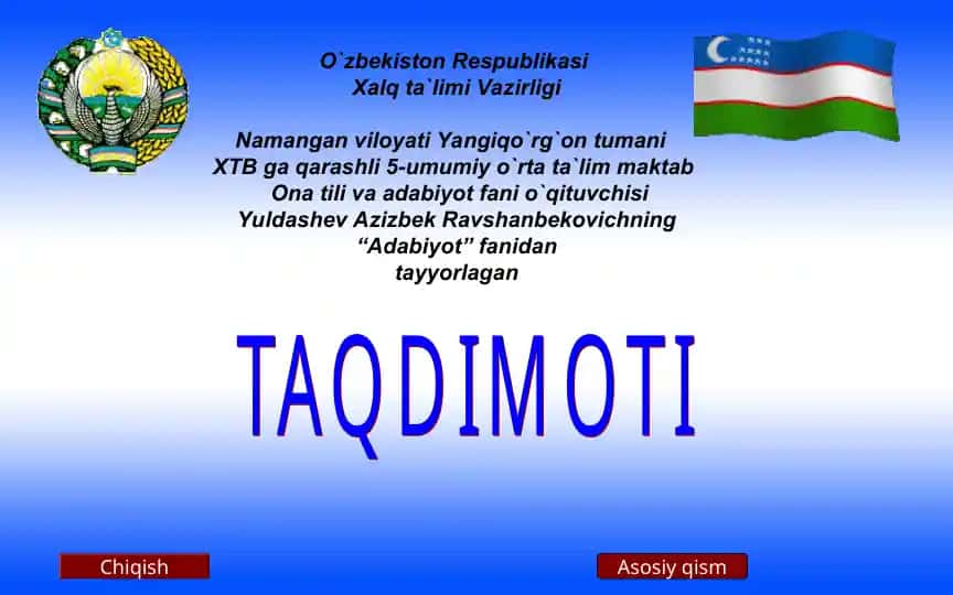 Pirimqul Qodirov hayoti va ijodi taqdimoti