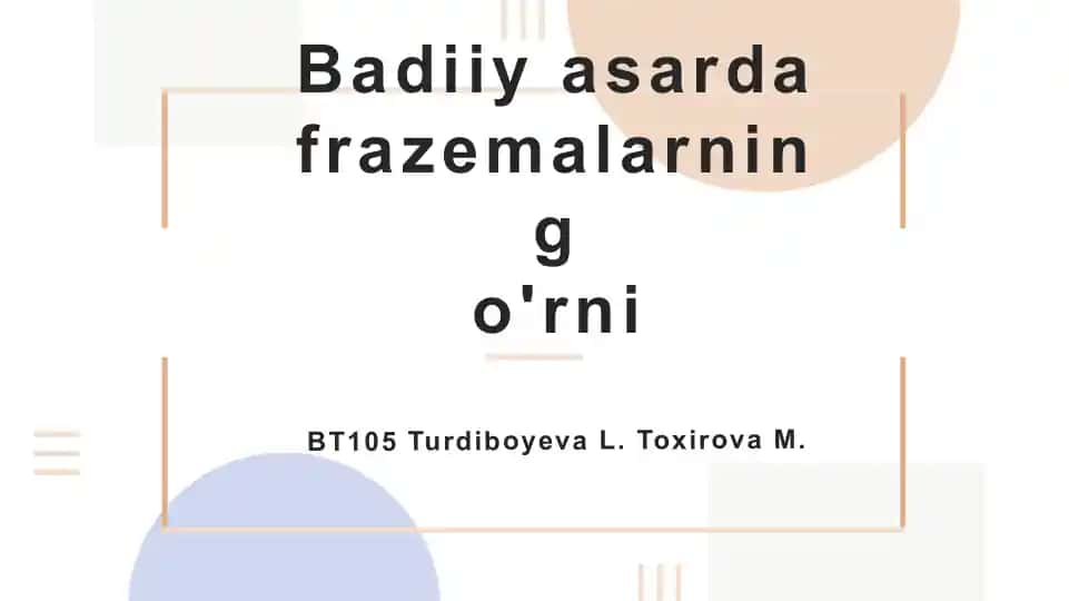 Badiiy asarda frazemalarning o'rni