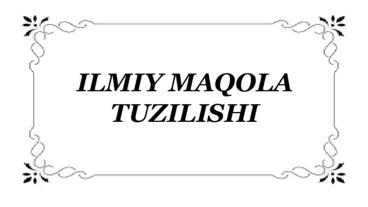ILMIY MAQOLA