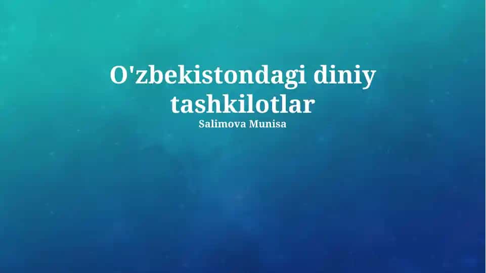 O'zbekistondagi diniy tashkilotlar