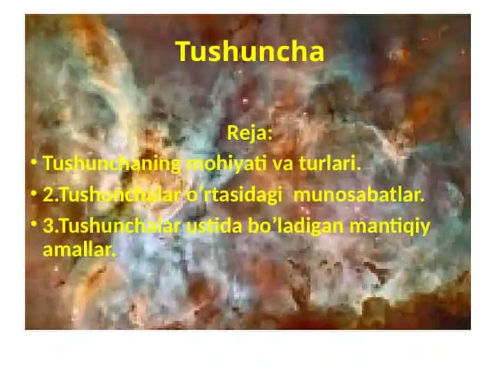 Tushunchalar