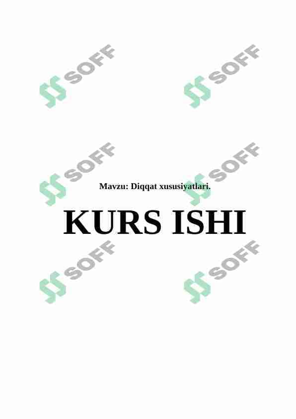 Diqqat xususiyatlari