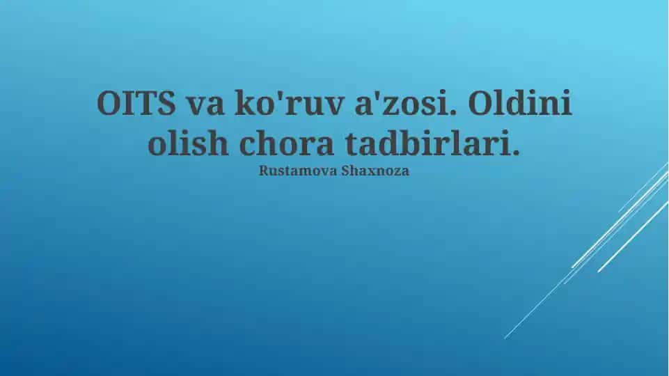 Profilaktika choralari: Gigiena