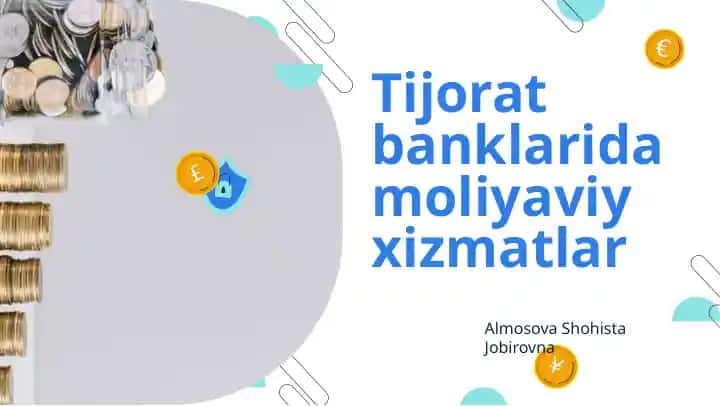 Tijoratbanklaridagi moliyaviy xizmatlar