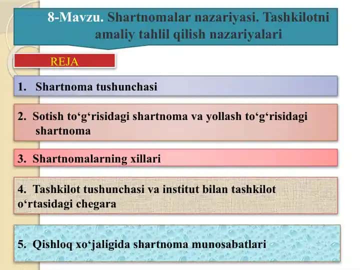Shartnomalar nazariyasi