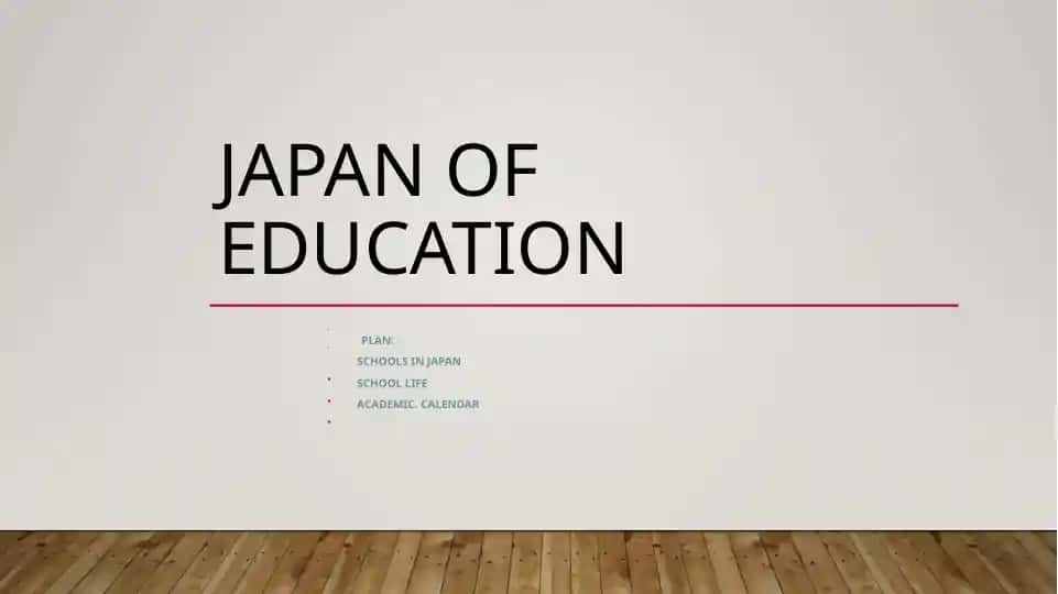 Japan of education