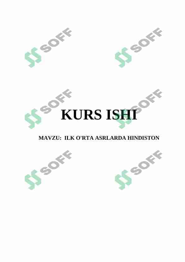 ILK O'RTA ASRLARDA HINDISTON