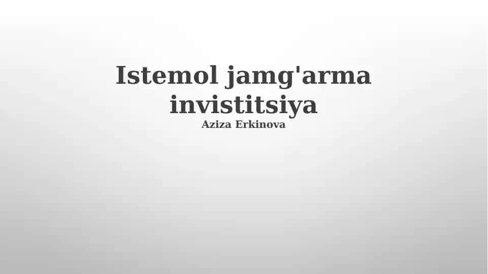 Investitsiya fondi nima?