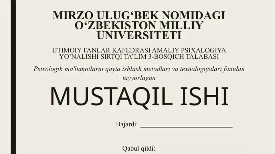 "SPSSda ma'lumotlarni qayta ishlash san'ati bo'yicha A. Buyuyul va P. Syufelning qarashlarini tahlil qilish"