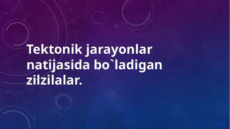Tektonik jarayonlar