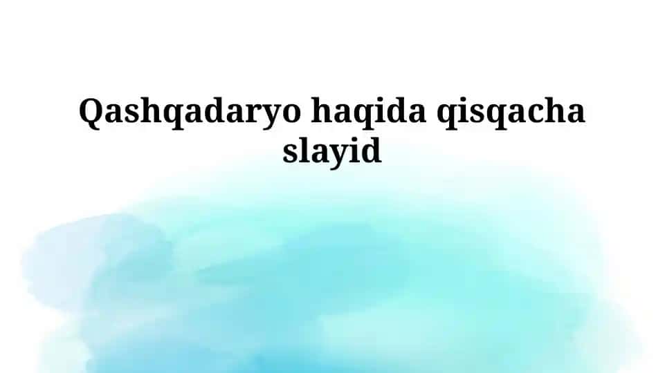 Qashqadaryo