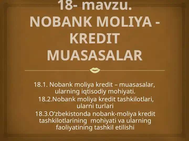 Nobank moliya kredit muassasalari