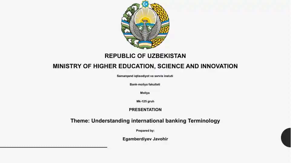 Understanding international banking Terminology