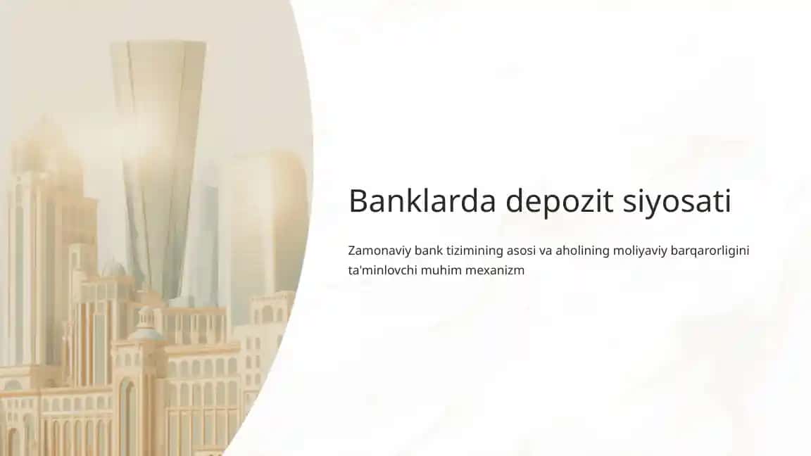 Banklarda depozit siyosati