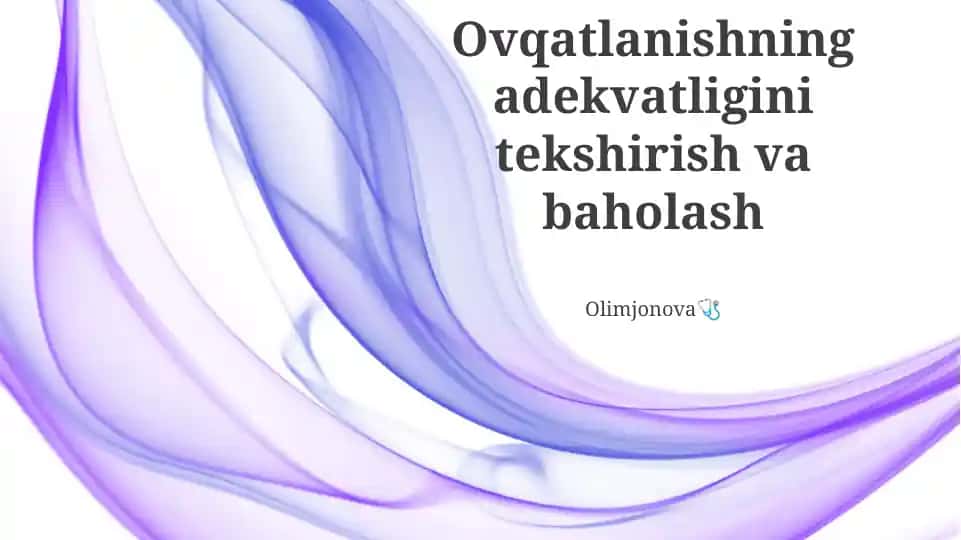 Oziq-ovqat bahosi usullari