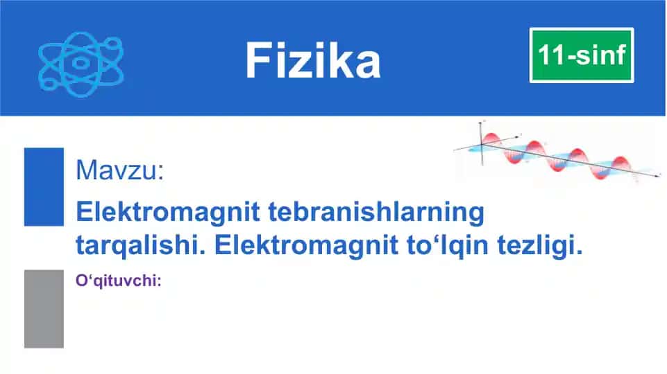 Elektromagnit tebranishlarning tarqalishi