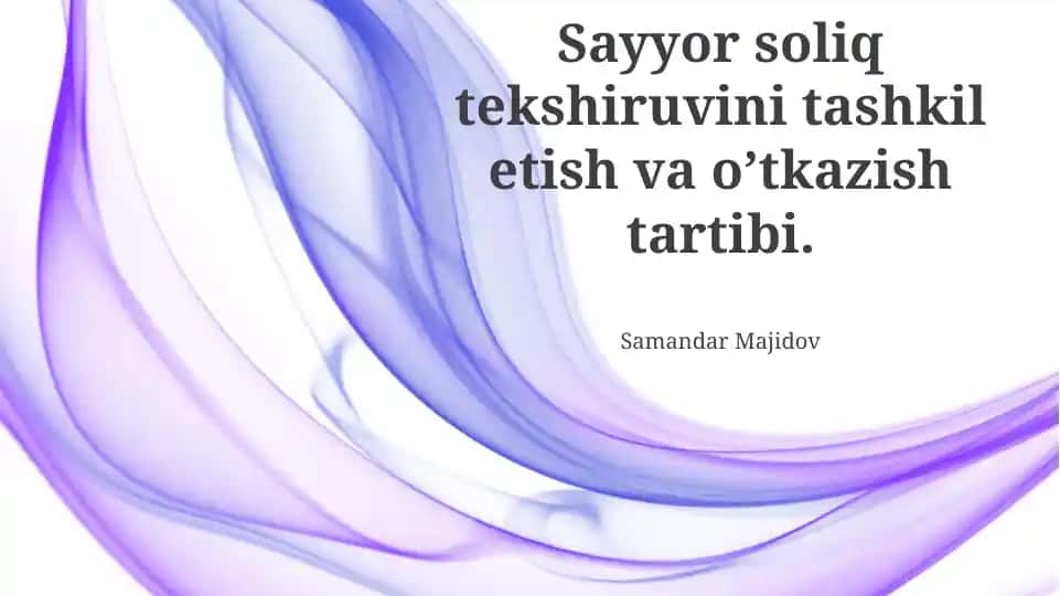 Sayyor soliq tekshiruvi