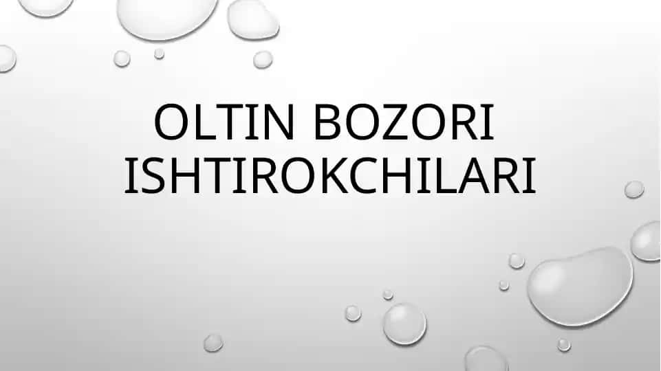oltin bozori
