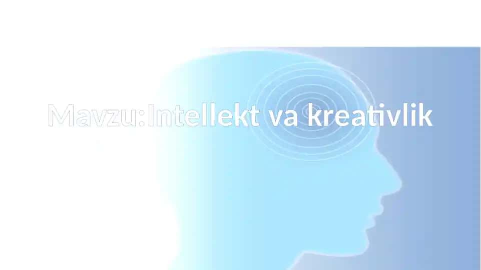 Intellekt va kreativlik