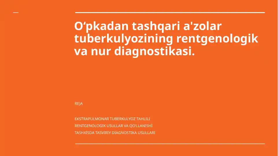 Ekstrapulmonar Tuberkulyoz