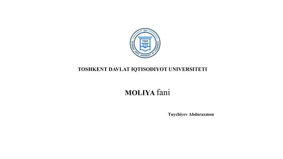 Innovatsion investitsiyalar va moliyalashtirish