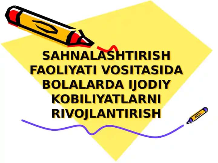 Maktabgacha ta'lim sahnalashtirish faoliyati
