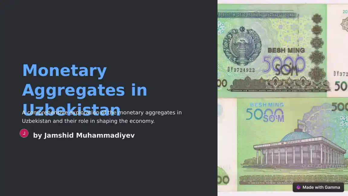 Monetary Aggregates in Uzbekistan