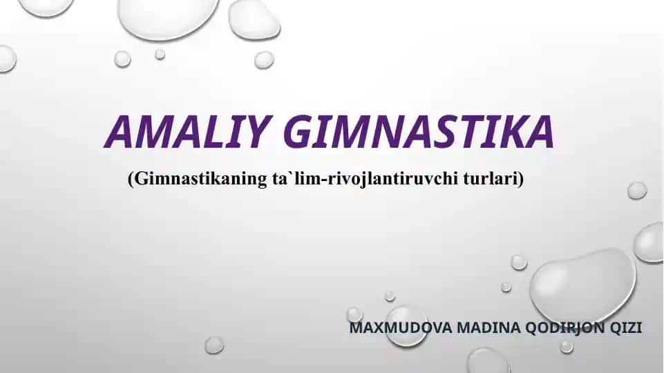 Asosiy gimnastika