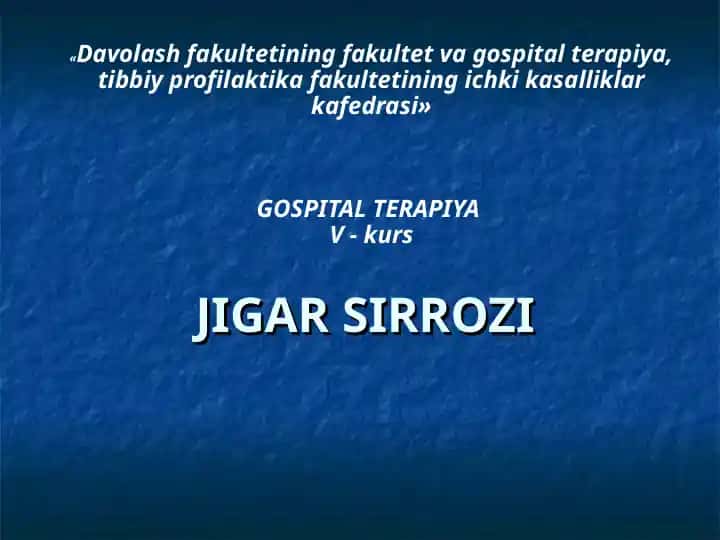Jigarsirrozi