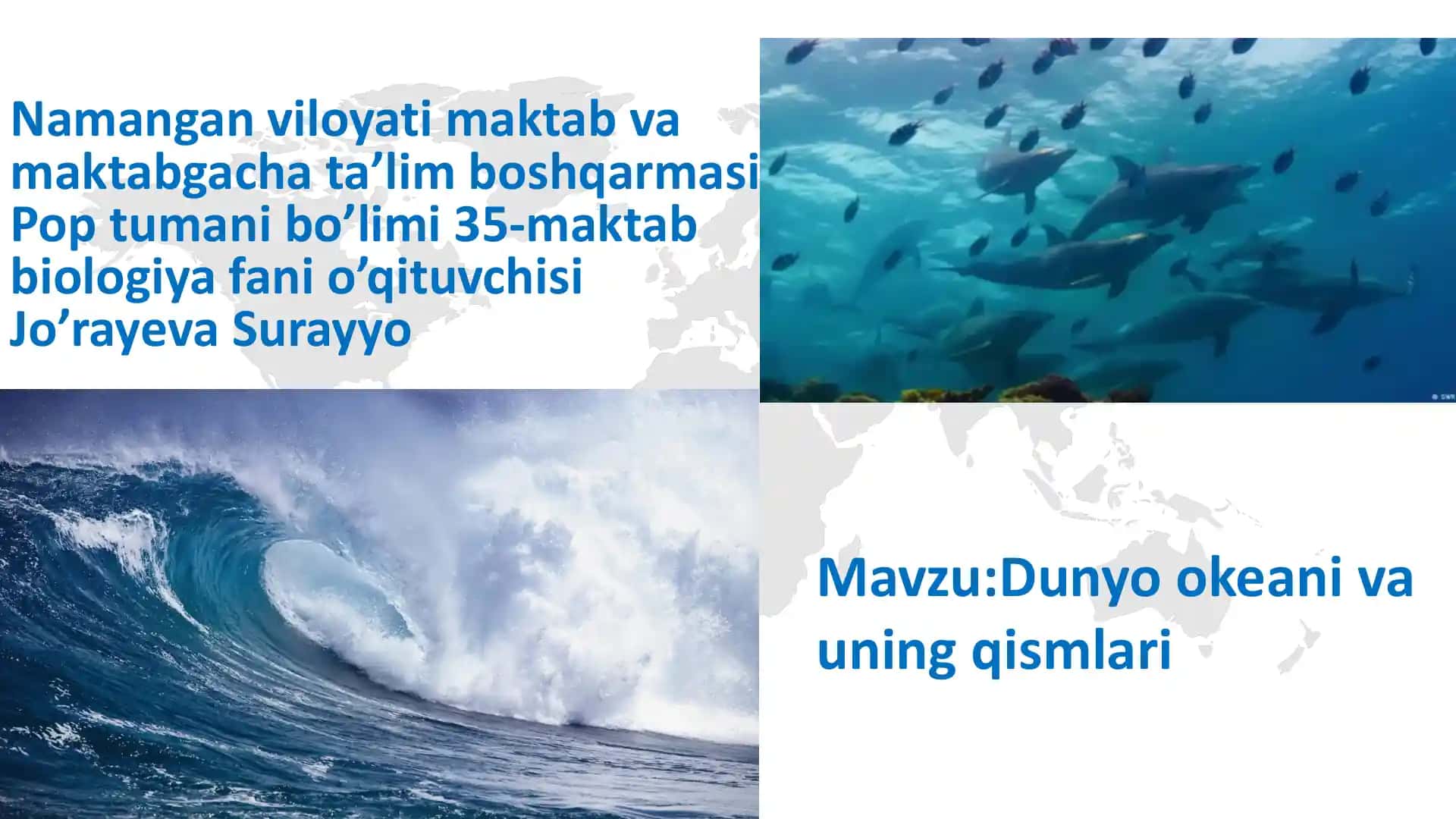 Biologiya fanidan Dars O'quv shartnomasi