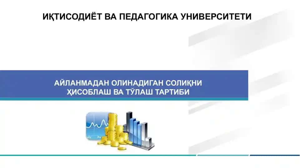 Soliqlikni hisoblash va to'lash tartibi