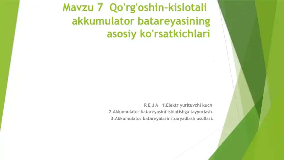Qo'rg'oshin-kislotali akkumulator batareyasi