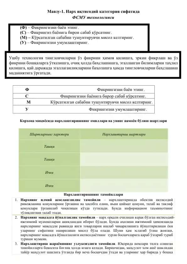 FSМU технологияси
