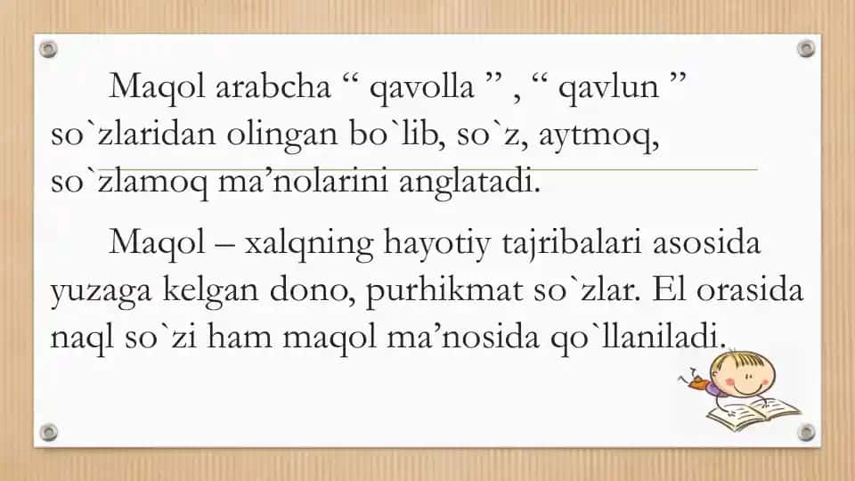 O‘zbek xalq og‘zaki ijodi: maqollar, topishmoqlar va tez aytish