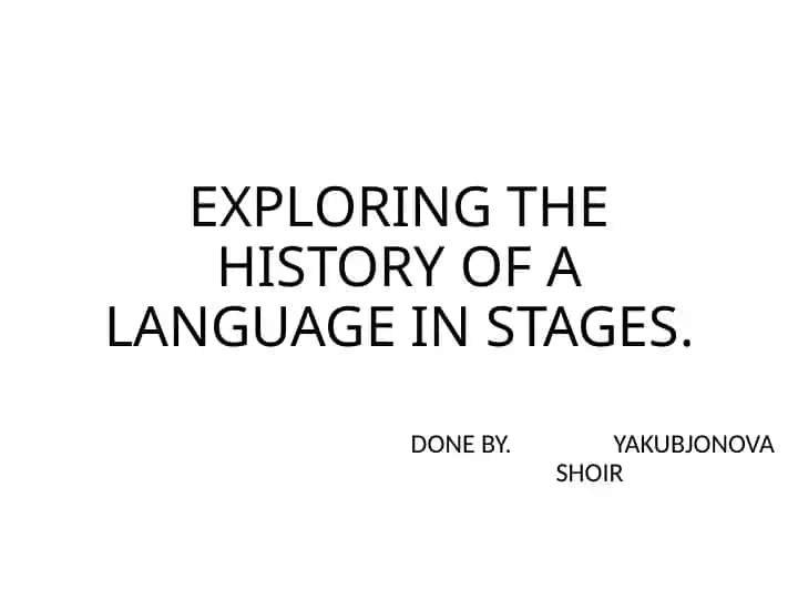 Language Learning History Exploration