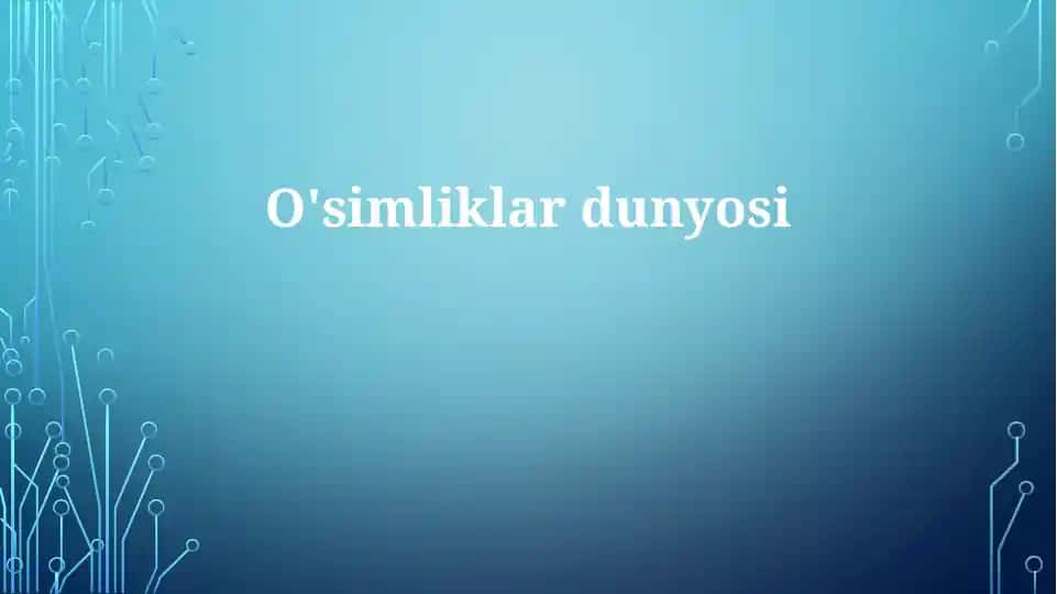 O'simliklardunyosi