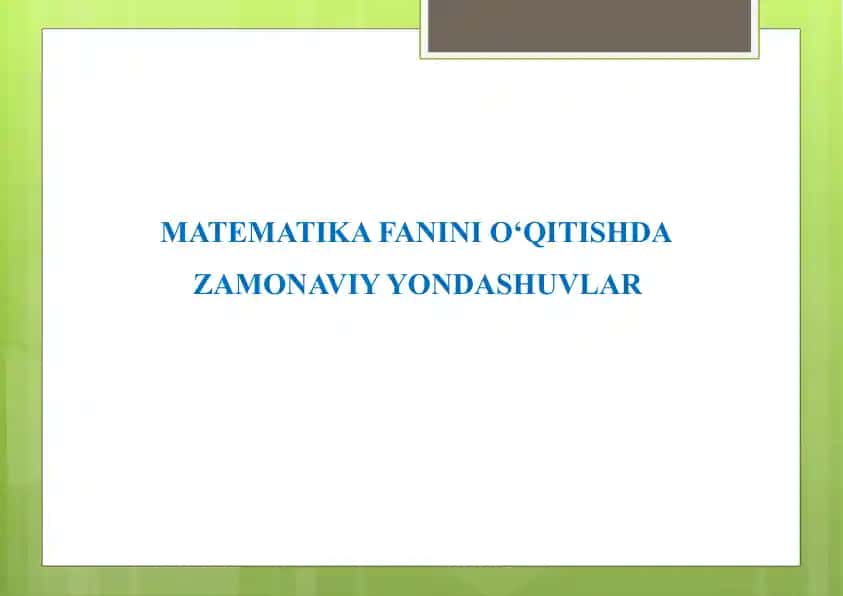 Xalqaro PISAtadqiqotlarining ahamiyati va matematika fani