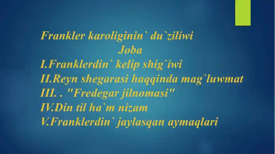 Franklerkaroliginin' du'ziliwi