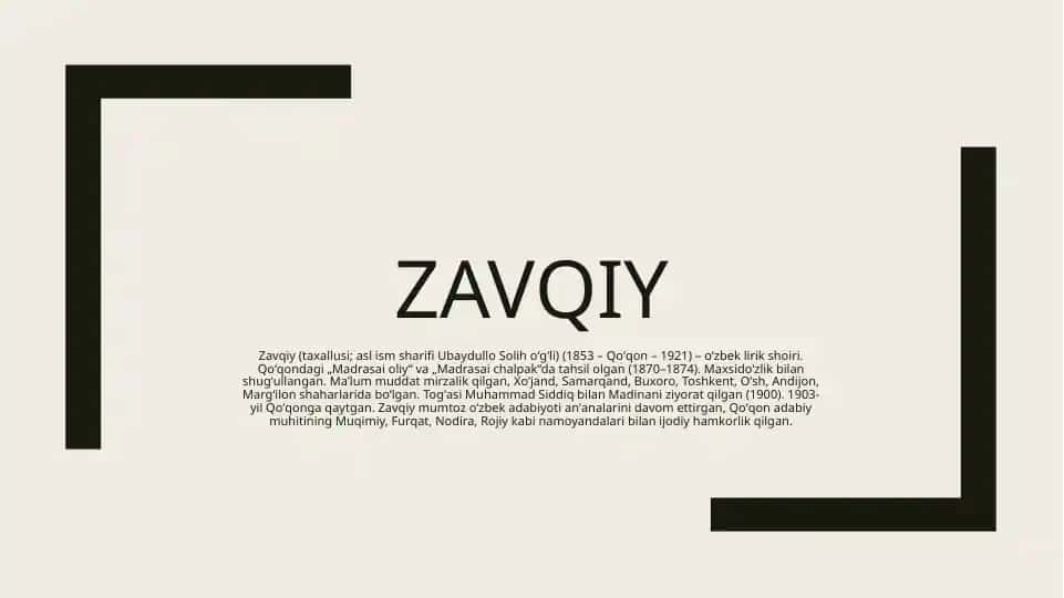 Zavqiy