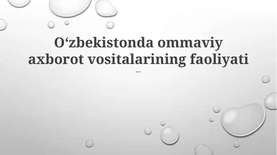 O'zbekistondagi Media Manzarasi