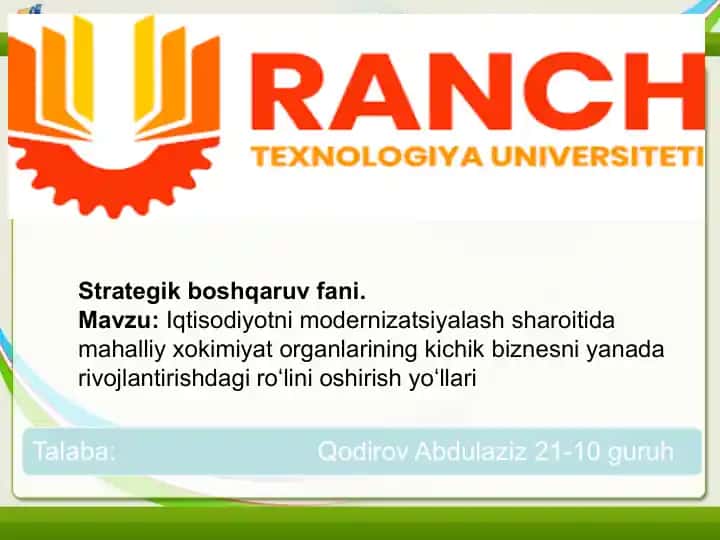 Strategik boshqaruv faoliyati