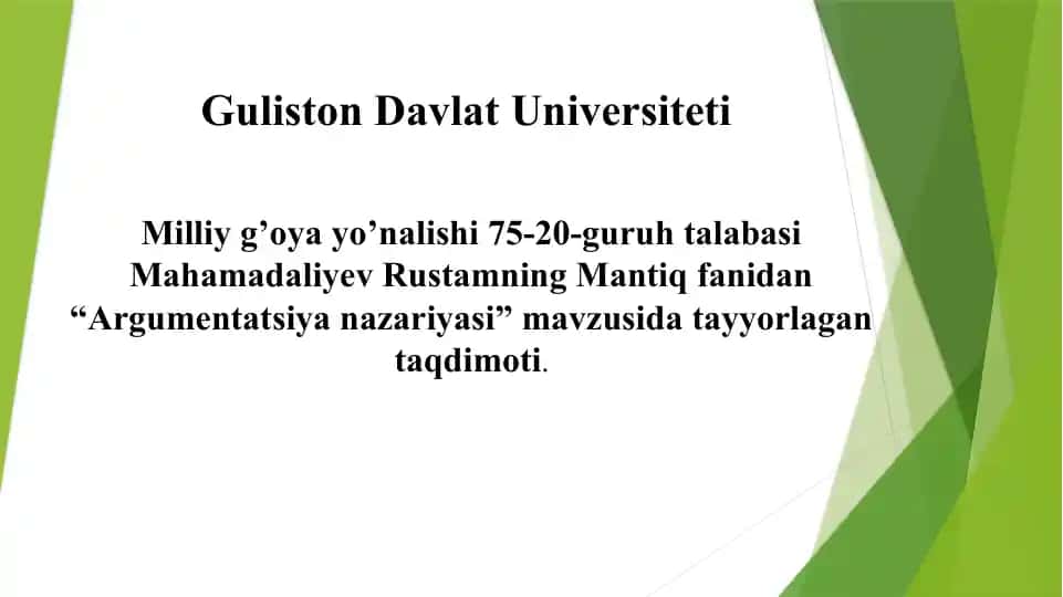 Argumentatsiya nazariyasi
