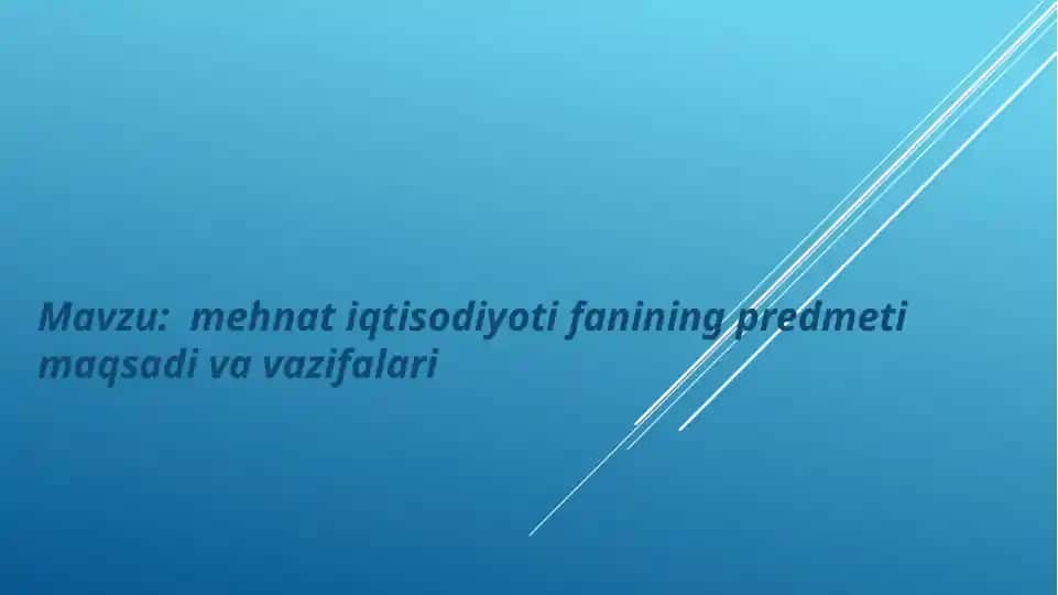 Mehnatiqtisodiyoti